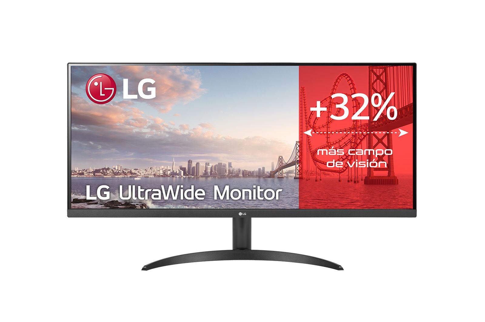 LG 34WP500-B - Monitor Ultrapanorámico 21:9 LG UltraWide (Panel IPS: 2560x1080, 250cd/m², 1000:1, sRGB>95%); diag. 86,6cm; entr.: HDMIx2; HDR10; Ajust. en inclinación., 34WP500-B