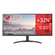 LG 34WP500-B - Monitor Ultrapanorámico 21:9 LG UltraWide (Panel IPS: 2560x1080, 250cd/m², 1000:1, sRGB>95%); diag. 86,6cm; entr.: HDMIx2; HDR10; Ajust. en inclinación., 34WP500-B