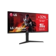 LG 34WP65G-B - Monitor LG UltraGear UltraWide (Panel IPS: 2560x1080p, 21:9, 400 cd/m², 1000:1, 5ms “1ms con MBR”); entradas: DP x1, HDMI x1; AMD FreeSync™, 34WP65G-B