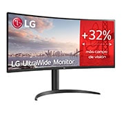 LG 34WP75C-B - Monitor Ultrapanorámico 21:9 LG UltraWide (Panel VA: 3440x1440, 160Hz, 300cd/m², 3000:1, sRGB>99%, curvo); AMD FreSync™ Premium; 5ms (1ms con MBR); HDR10; Estabilizador de Negros; USB Type-C™., 34WP75C-B