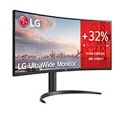 LG 34WP75C-B - Monitor Ultrapanorámico 21:9 LG UltraWide (Panel VA: 3440x1440, 160Hz, 300cd/m², 3000:1, sRGB>99%, curvo); AMD FreSync™ Premium; 5ms (1ms con MBR); HDR10; Estabilizador de Negros; USB Type-C™., 34WP75C-B
