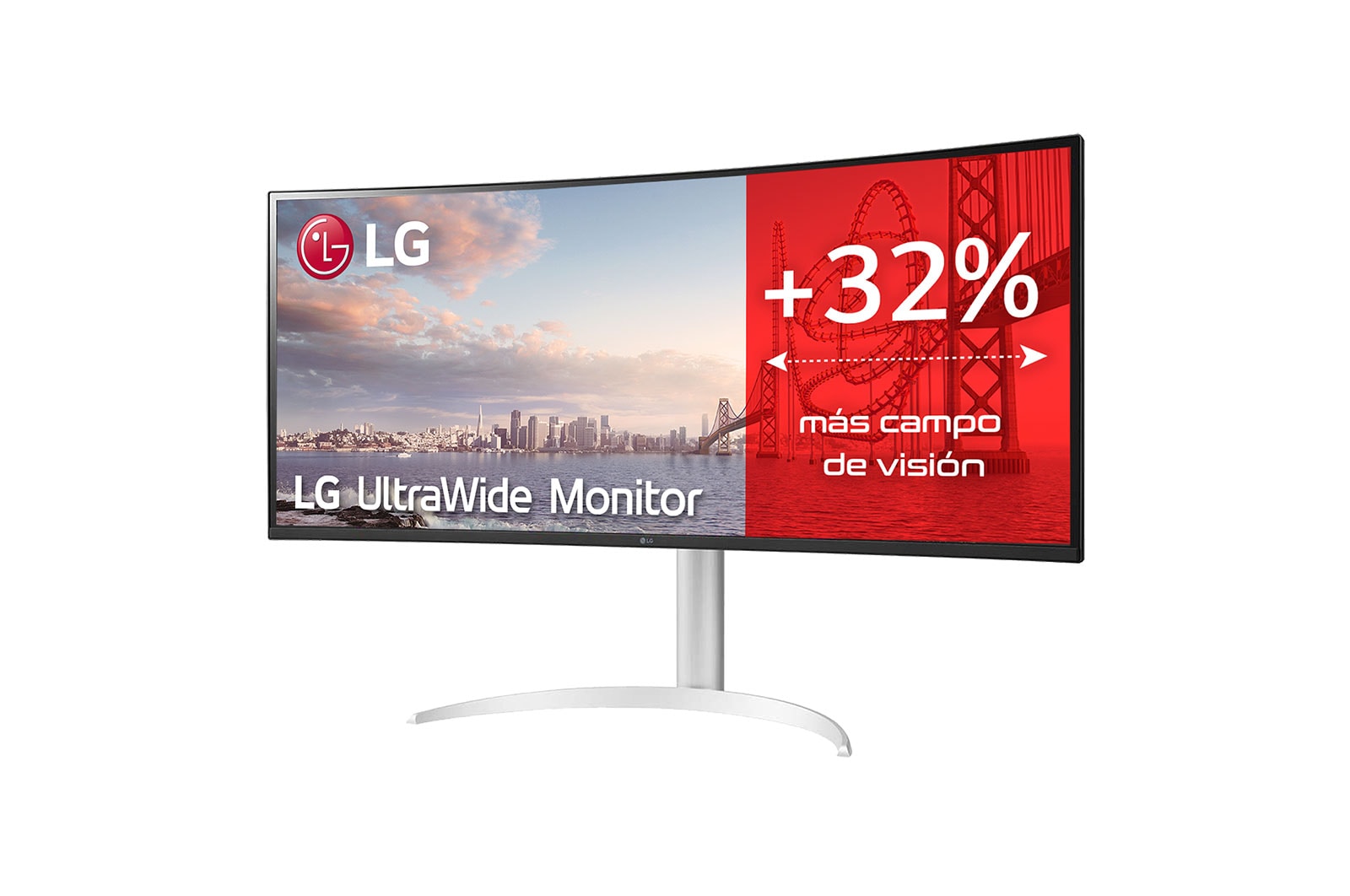 LG Monitor Ultrapanoramico 21:9 LG UltraWide (Panel IPS:2560x1080, 400cd/m², 1000:1, sRGB >99%); diag. 86,42cm; entr.: HDMIx1, DPx1, USB-Cx1; Ajust. En altura e inclinación., 34WQ650-W