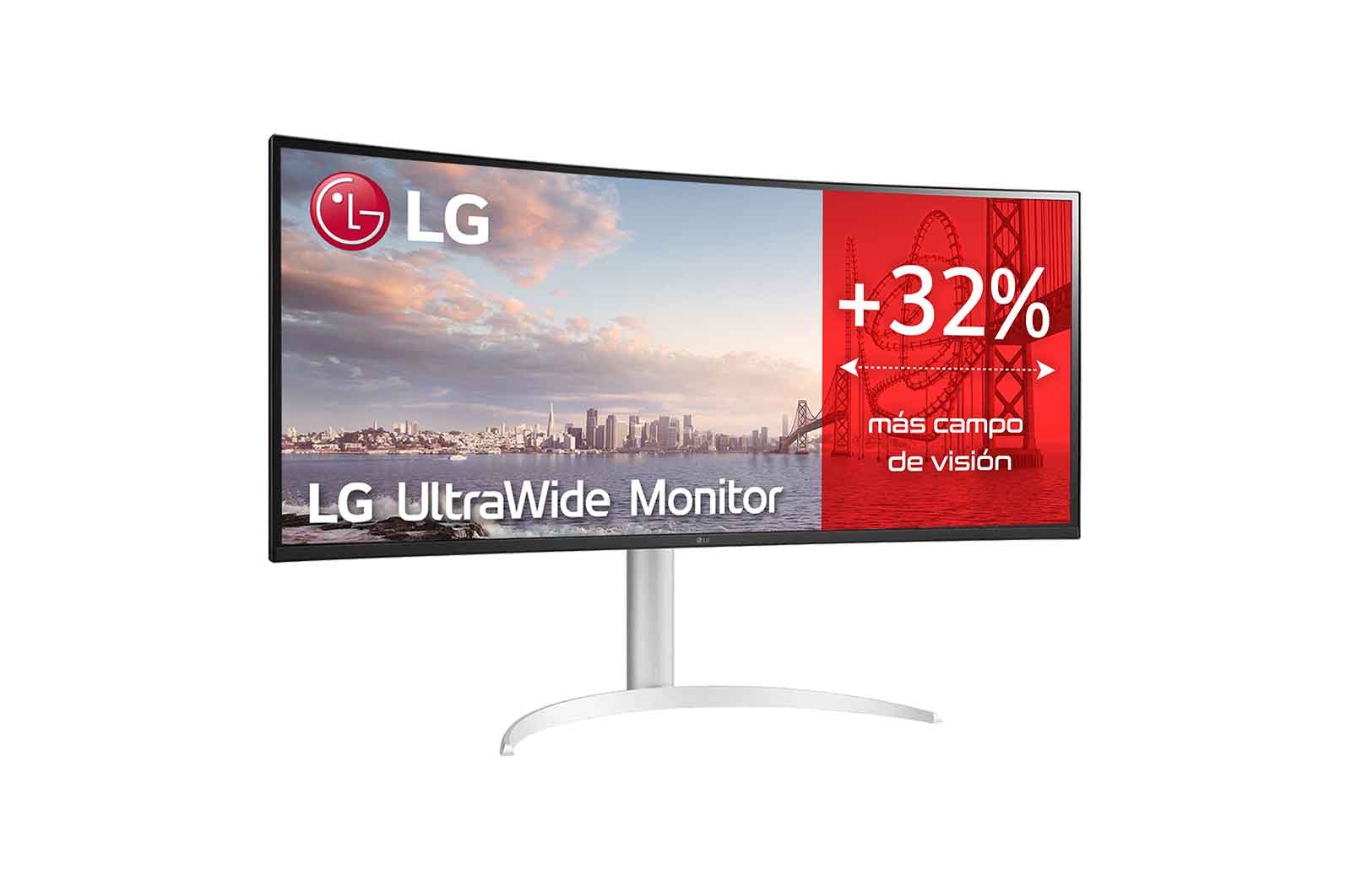 LG Monitor Ultrapanoramico 21:9 LG UltraWide (Panel IPS:2560x1080, 400cd/m², 1000:1, sRGB >99%); diag. 86,42cm; entr.: HDMIx1, DPx1, USB-Cx1; Ajust. En altura e inclinación., 34WQ650-W