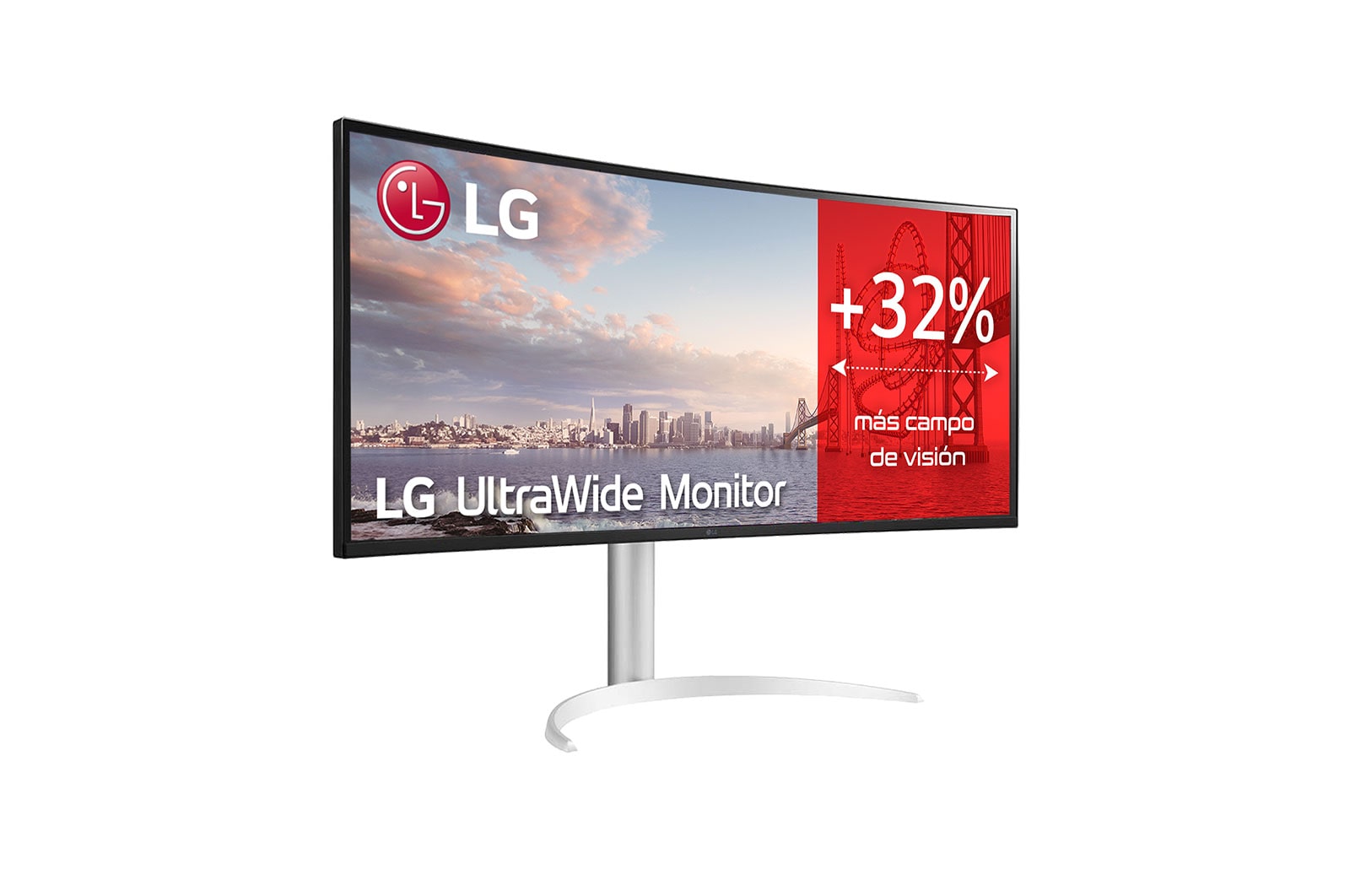 LG Monitor Ultrapanoramico 21:9 LG UltraWide (Panel IPS:2560x1080, 400cd/m², 1000:1, sRGB >99%); diag. 86,42cm; entr.: HDMIx1, DPx1, USB-Cx1; Ajust. En altura e inclinación., 34WQ650-W