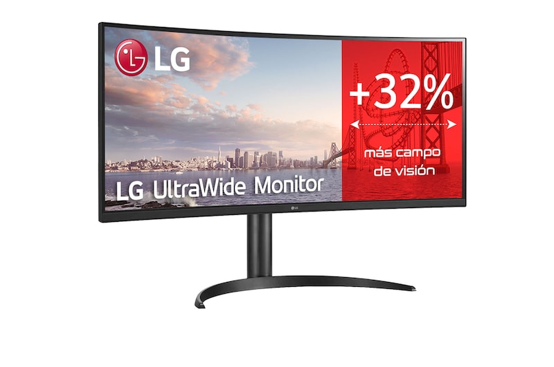 LG Monitor Ultrapanoramico 21:9 LG UltraWide (Panel IPS:3440x1440, 300cd/m², 1000:1, sRGB >99%); diag. 86,42cm; entr.: HDMIx2; RJ45; 2PBP; Ajust. en inclinación., 34WQ75C-B