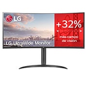 LG Monitor Ultrapanoramico 21:9 LG UltraWide (Panel IPS:3440x1440, 300cd/m², 1000:1, sRGB >99%); diag. 86,42cm; entr.: HDMIx2; RJ45; 2PBP; Ajust. en inclinación., 34WQ75C-B