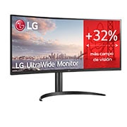 LG Monitor Ultrapanoramico 21:9 LG UltraWide (Panel IPS:3440x1440, 300cd/m², 1000:1, sRGB >99%); diag. 86,42cm; entr.: HDMIx2; RJ45; 2PBP; Ajust. en inclinación., 34WQ75C-B