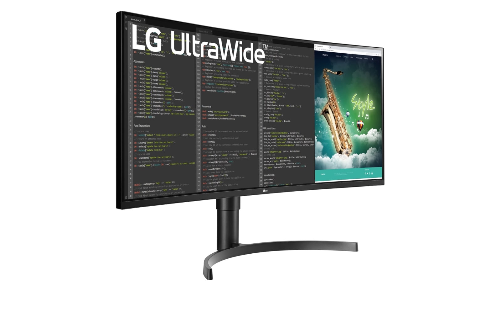LG 35WN65C-B - Monitor Ultrapanoramico 21:9 LG UltraWide (Panel VA: 3440x1440, 300cd/m², 1500:1, sRGB>99%, curvo); diag. 88,9cm; entr.: HDMIx2, DPx1, USB-Ax3; HDR10; altavoces 2x7W; Ajust. en altura e inclinación., 35WN65C-B