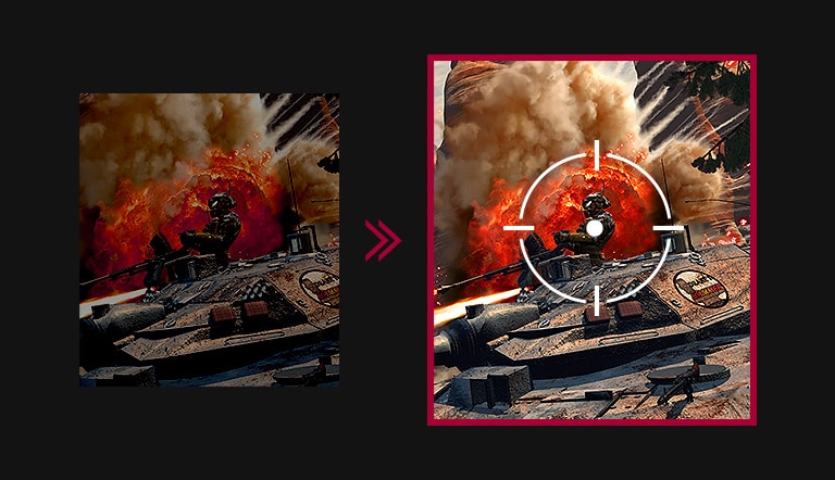 Imagen cuando Black Stabilizer está desactivado en comparación con la imagen cuando Black Stabilizer está activado