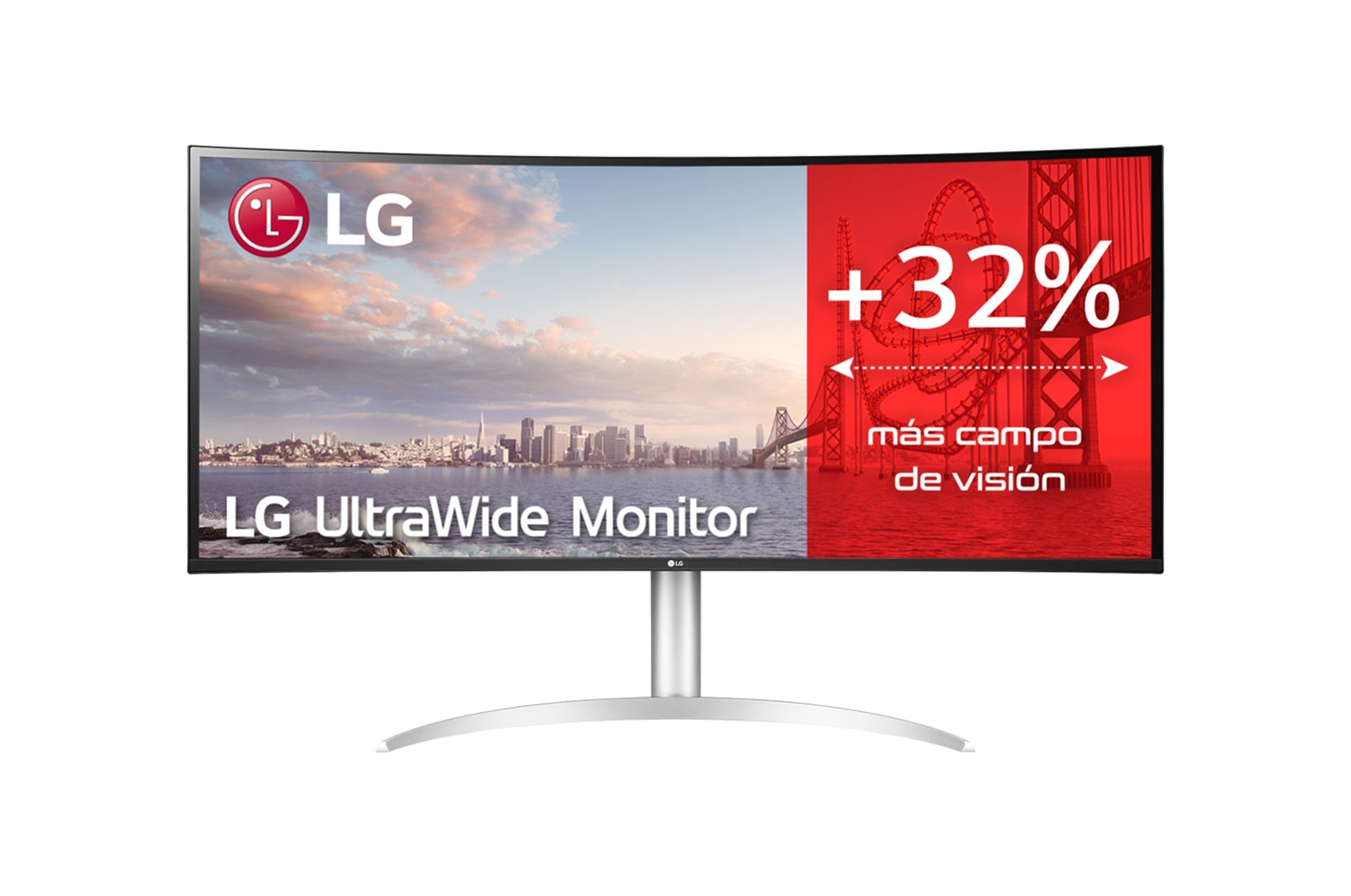 LG 40WP95C-W - Monitor Ultrapanorámico 21:9 LG UltraWide™ (Panel Nano IPS: 5120x2160, 300cd/m², 1000:1, DCI-P3>98%, curvo);entr.: HDMIx2, DPx1, USB-Cx1, USB-Ax2; HDR10; Daisy Chain; Modo PBP; altavoces 2x10W; Ajust. en altura e inclinación. Blanco., 40WP95C-W