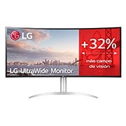 LG 40WP95C-W - Monitor Ultrapanorámico 21:9 LG UltraWide™ (Panel Nano IPS: 5120x2160, 300cd/m², 1000:1, DCI-P3>98%, curvo);entr.: HDMIx2, DPx1, USB-Cx1, USB-Ax2; HDR10; Daisy Chain; Modo PBP; altavoces 2x10W; Ajust. en altura e inclinación. Blanco., 40WP95C-W