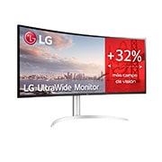 LG 40WP95C-W - Monitor Ultrapanorámico 21:9 LG UltraWide™ (Panel Nano IPS: 5120x2160, 300cd/m², 1000:1, DCI-P3>98%, curvo);entr.: HDMIx2, DPx1, USB-Cx1, USB-Ax2; HDR10; Daisy Chain; Modo PBP; altavoces 2x10W; Ajust. en altura e inclinación. Blanco., 40WP95C-W