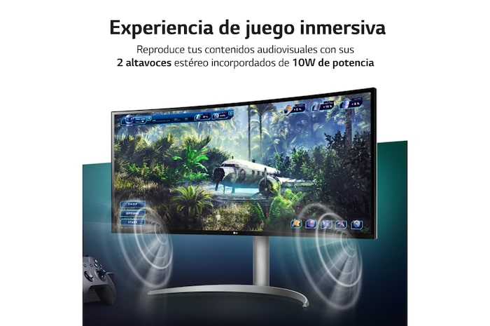 LG Monitor Ultrapanorámico 21:9 LG UltraWide™ (Panel Nano IPS: 5120x2160, 300cd/m², 1000:1, DCI-P3>98%, curvo);entr.: HDMIx2, DPx1, USB-Cx1, USB-Ax2; HDR10; Daisy Chain; Modo PBP; altavoces 2x10W; Ajust. en altura e inclinación. Blanco., 40WP95CP-W