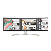 LG 49WL95C-W - Monitor Ultrapanoramico 21:9 LG UltraWide (Panel IPS: 5120x1440, 32:9, 350cd/m², 1000:1, sRGB >99%, curvo); diag. 124,5cm; entr,: HDMIx2, DPx1, USB-Cx1, USB-Ax4; altavoces 2x10W; Ajust. en altura e inclinación y giratorio., 49WL95C-W