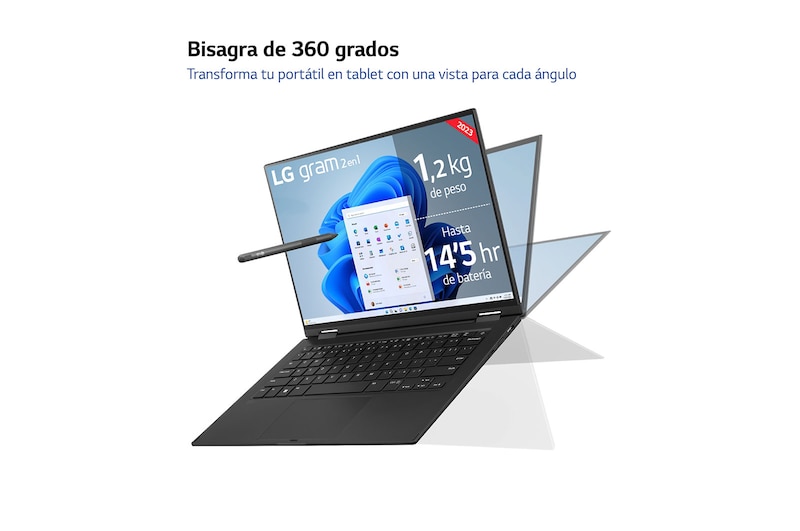 LG gram 14T90R/ Windows 11 Home/ i7/ 16GB/ 512GB SSD/ 1,25Kg/ 24,5h, 14T90R-G.AA75B