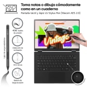 LG gram 2 en 1 14T90S Windows 11 Home/ Intel  Core  Ultra 7 / 16GB/ 512GB SSD/ 1,2Kg/ 29h, 14T90S-G.AA75B