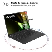 LG gram 2 en 1 14T90S Windows 11 Home/ Intel  Core  Ultra 7 / 16GB/ 512GB SSD/ 1,2Kg/ 29h, 14T90S-G.AA75B