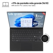 LG gram 14Z90S Windows 11 Home/ Intel® Core™ Ultra 7/ 32GB/ 512 GB SSD/ 1,1Kg/ 29,5h, 14Z90S-G.AD76B