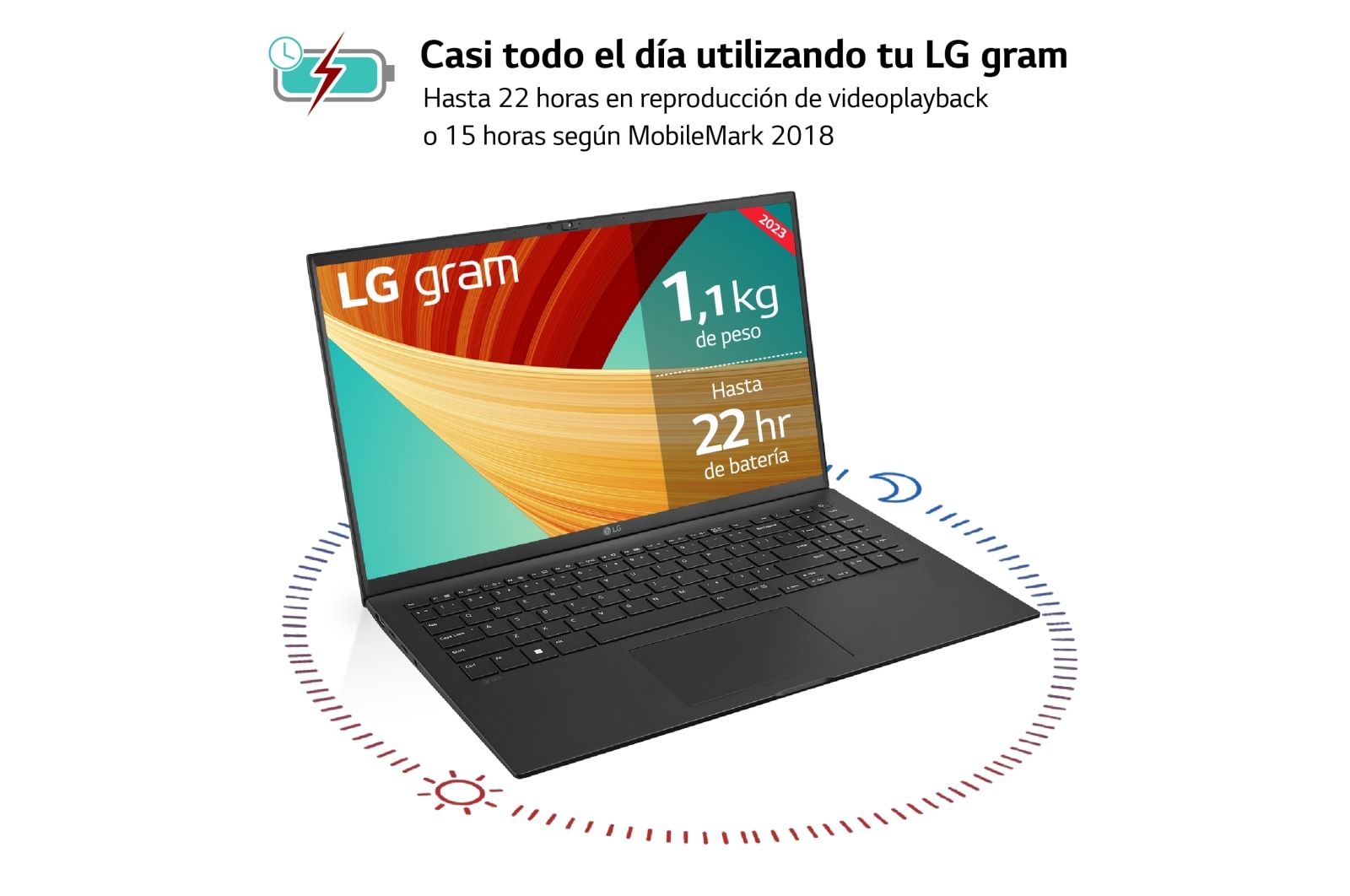 LG gram 15ZD90R/i7/ 16GB/ 512GB SSD/ 1,14Kg/ 22h / Sin Sistema Operativo, 15ZD90R-G.AX75B