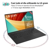 LG gram 15ZD90R/i7/ 16GB/ 512GB SSD/ 1,14Kg/ 22h / Sin Sistema Operativo, 15ZD90R-G.AX75B