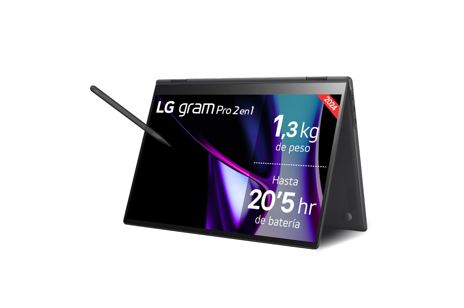 LG gram Pro 2 en 1 16T90SP Windows 11 Home/ Intel  Core  Ultra 7 / 16GB/ 512GB SSD/ 1,3Kg/ 20,5h, 16T90SP-K.AA75B