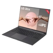 LG UltraPC- 16U70Q-G.AA76B Windows 11 Home - 16'' Ligero con pantalla 16:10 IPS antideslumbrante y procesadores AMD Ryzen serie 5000, 16U70Q-G.AA76B