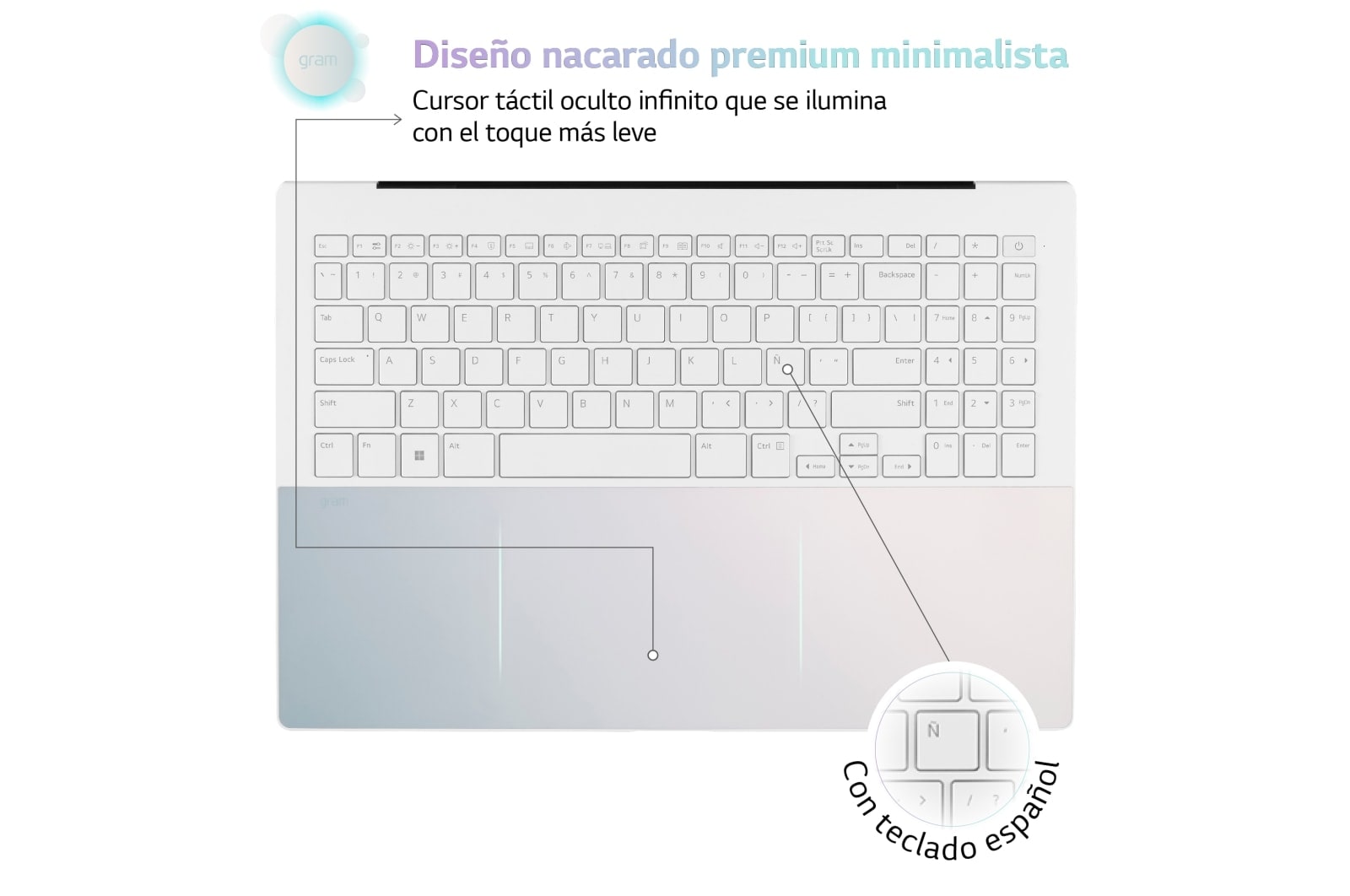 LG gram Style 16Z90RS/ i7/ Windows 11 Home/ 32GB/ 512GB SSD/ OLED/ Acabado nacarado/ 1,25Kg/ 12,5h, 16Z90RS-G.AD74B