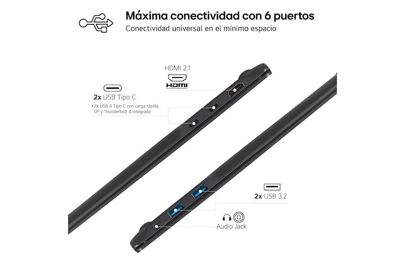 LG gram Pro de 16 pulgadas Laptop OLED Ligero de 32GB RAM Intel® Core™ Ultra 7 | Windows 11, 512GB SSD, 16Z90SP-K.AD75B