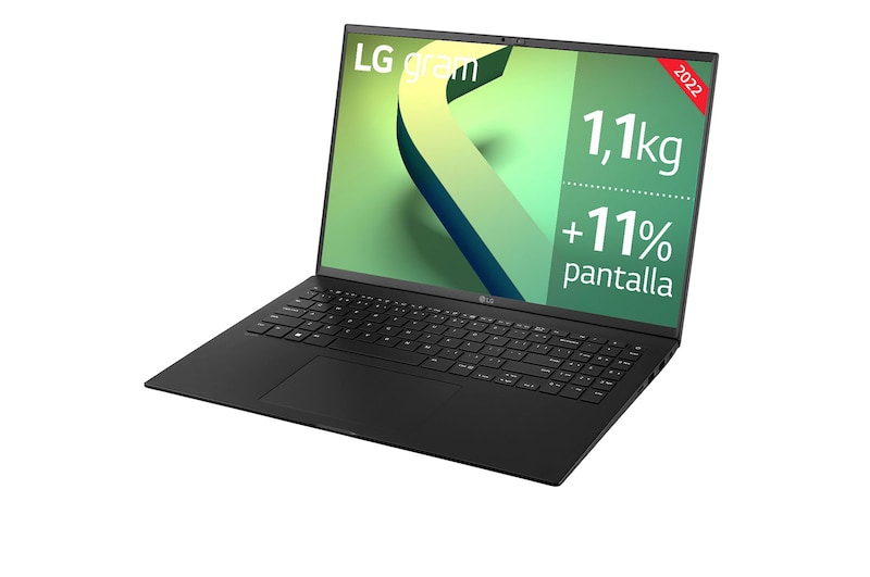 LG gram 16Z90Q Windows 11 Home - Portátil ultraligero de 40,6cm (16") WQXGA 16:10 IPS (1,2 Kg, autonomía 13h, Intel EvoTM i7 12ª gen., Iris Xe, 16GB RAM, 512GB SSD NVMe) negro- Teclado Español, 16ZB90Q-G.AA75B