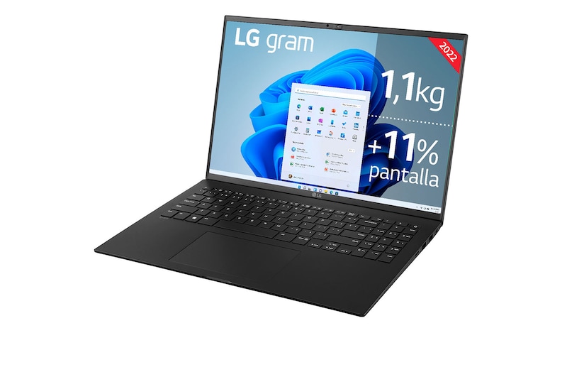 LG gram 16Z90Q Windows 11 Home - Portátil ultraligero de 40,6cm (16") WQXGA 16:10 IPS (1,2 Kg, autonomía 13h, Intel EvoTM i7 12ª gen., Iris Xe, 16GB RAM, 512GB SSD NVMe) negro- Teclado Español, 16ZB90Q-G.AA75B