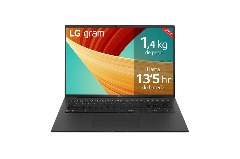 LG Portátil 17" LG gram 17Z90R, Windows 11 Home, Intel® Core™ i5 , 32 GB RAM , 1TB SSD, Panel IPS (2560*1600), Ligero, 1.450 g , 20 h, AI, Negro, 17Z90R-E.AD78B