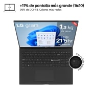 LG gram de 17 pulgadas Laptop Ligero de 32GB RAM Intel® Core™ Ultra 7 | Windows 11, Pantalla IPS Antirreflejo, 17Z90S-G.AD74B