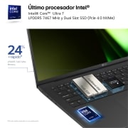 LG gram de 17 pulgadas Laptop Ligero de 32GB RAM Intel® Core™ Ultra 7 | Windows 11, Pantalla IPS Antirreflejo, 17Z90S-G.AD74B