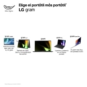 LG gram 17Z90S Windows 11 Home/ Intel® Core™ Ultra 7/ 32GB/ 2TB SSD/ 1,3Kg/ 21,5h, 17Z90S-G.AD7BB