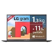 LG gram 17Z95P-G.AA78B <br>Windows 11 Home - Portátil ultraligero de 17'' WQXGA IPS (1,3kg, autonomía 15h, Intel i7 11ª gen., Iris Xe Graphics, 16GB RAM, 512GB SSD NVMe) - Teclado Español, 17Z95P-G.AA78B