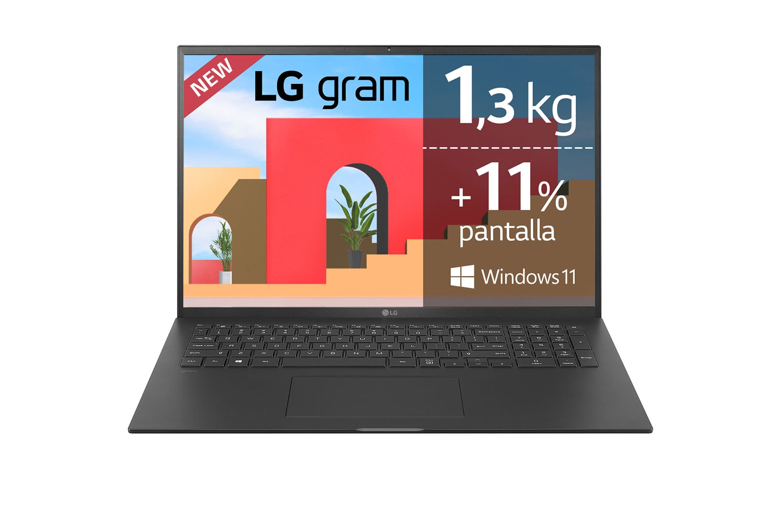 LG gram 17Z95P-G.AA78B <br>Windows 11 Home - Portátil ultraligero de 17'' WQXGA IPS (1,3kg, autonomía 15h, Intel i7 11ª gen., Iris Xe Graphics, 16GB RAM, 512GB SSD NVMe) - Teclado Español, 17Z95P-G.AA78B