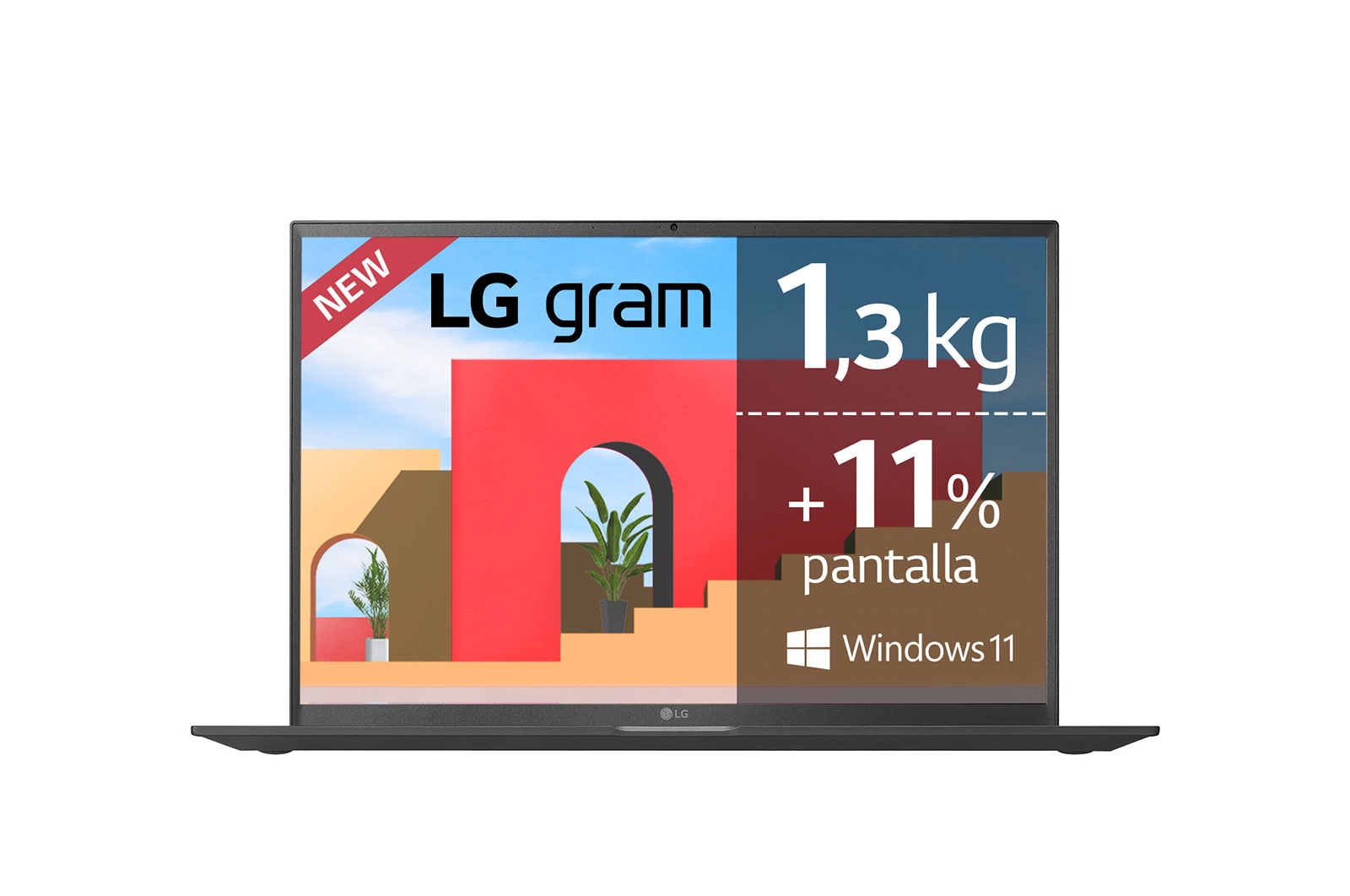 LG gram 17Z95P-G.AA78B <br>Windows 11 Home - Portátil ultraligero de 17'' WQXGA IPS (1,3kg, autonomía 15h, Intel i7 11ª gen., Iris Xe Graphics, 16GB RAM, 512GB SSD NVMe) - Teclado Español, 17Z95P-G.AA78B