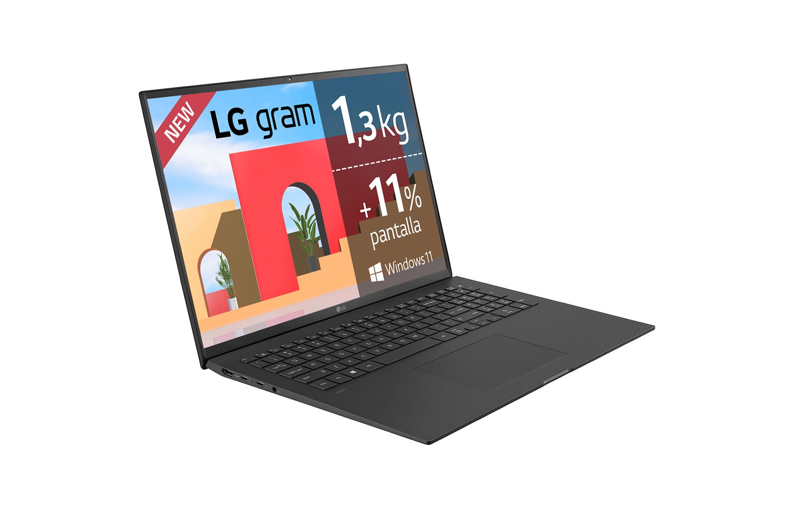 LG gram 17Z95P-G.AA78B <br>Windows 11 Home - Portátil ultraligero de 17'' WQXGA IPS (1,3kg, autonomía 15h, Intel i7 11ª gen., Iris Xe Graphics, 16GB RAM, 512GB SSD NVMe) - Teclado Español, 17Z95P-G.AA78B