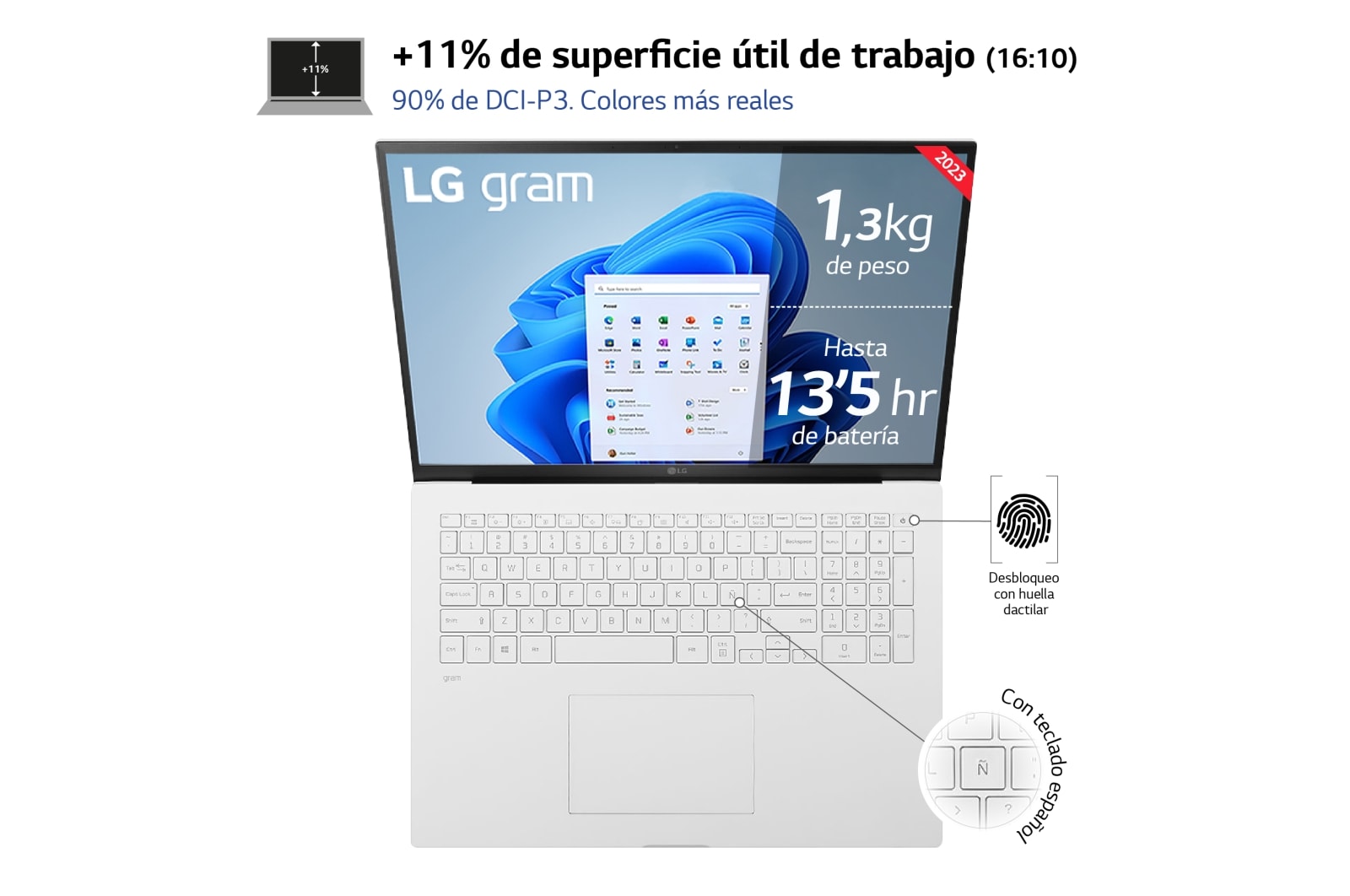 LG gram 17ZB90R/ Windows 11 Home/ i7/ 16GB/ 512GB SSD/ 1,35Kg/ 20h , 17ZB90R-G.AA74B