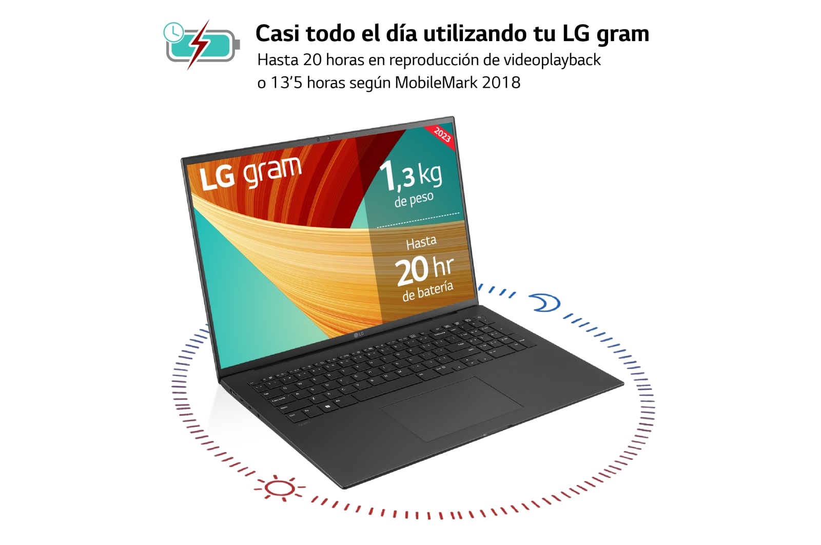 LG gram de 17 pulgadas Laptop Ligero de 16GB RAM Intel® Core™ i7 | Windows 11, Pantalla IPS Antirreflejo, 17ZD90R-G.AX75B