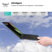 LG gram de 17 pulgadas Laptop Ligero de 16GB RAM Intel® Core™ Ultra 7 | Windows 11, Pantalla IPS Antirreflejo, 17ZD90S-G.AX75B