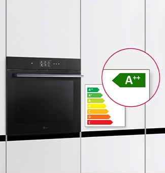 Imagen que muestra la calificación energética A+ del horno.