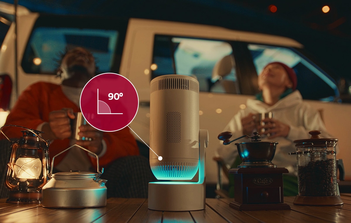 LG CineBeam proyector con rotación de 90 grados