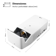 LG Proyector HF65LSR - LG CineBeam de tiro corto (hasta 100", fuente LED, 1.000 lúmenes, 1920 x 1080) 150.000:1, HF65LSR