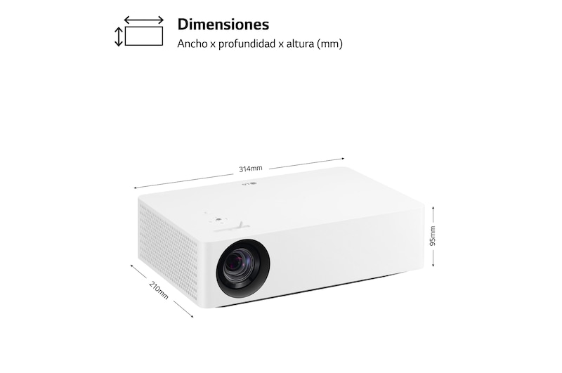 LG Proyector HU70LS - LG CineBeam con SmartTV webOS 4.5 (hasta 140", fuente LED 4 Canales, 1.500 lúmenes, 3840 x 2160) 150,000:1 , HU70LS