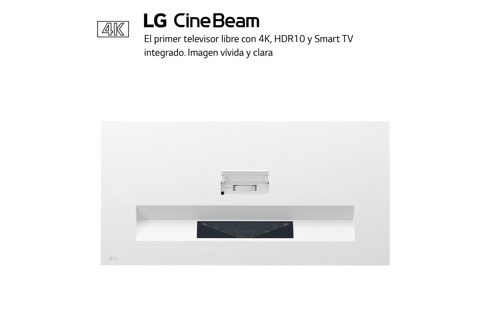 LG Proyector HU85LS - LG CineBeam con SmartTV webOS 4.5 de tiro corto (hasta 120", fuente Láser 3 Canales, 2.700 lúmenes, 3840 x 2160) 2.000.000:1, HU85LS