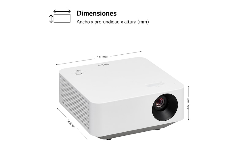 LG Proyector PF510Q - LG CineBeam con SmartTV webOS 22, hasta 100", fuente LED, 450 lúmenes FHD 1920 X 1080, PF510Q