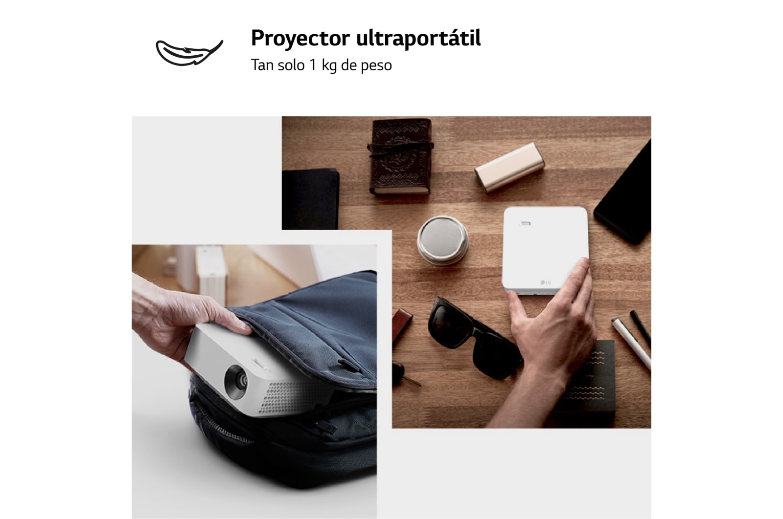 LG Proyector PF510Q - LG CineBeam con SmartTV webOS 22, hasta 100", fuente LED, 450 lúmenes FHD 1920 X 1080, PF510Q