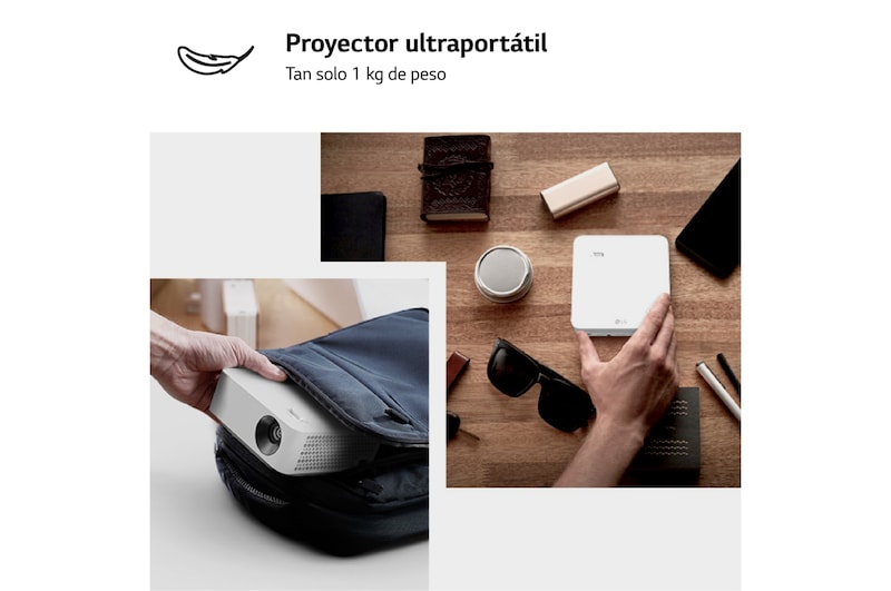 LG Proyector PF510Q - LG CineBeam con SmartTV webOS 22, hasta 100", fuente LED, 450 lúmenes FHD 1920 X 1080, PF510Q