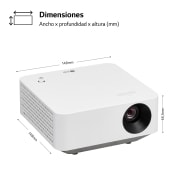 LG Proyector PF510Q - LG CineBeam con SmartTV webOS 22, hasta 100", fuente LED, 450 lúmenes FHD 1920 X 1080, PF510Q